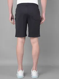 Stylish Black Polyester Solid Sports Shorts For Men-thumb2