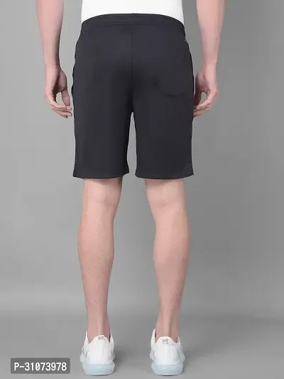 Stylish Black Polyester Solid Sports Shorts For Men-thumb3