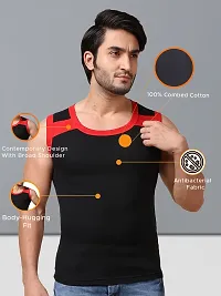 Stylish Cotton Solid Vests For Men- Pack Of 2-thumb4