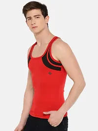 Stylish Solid Combed Cotton Racerback Styled Gym Vest Pack Of 3-thumb1