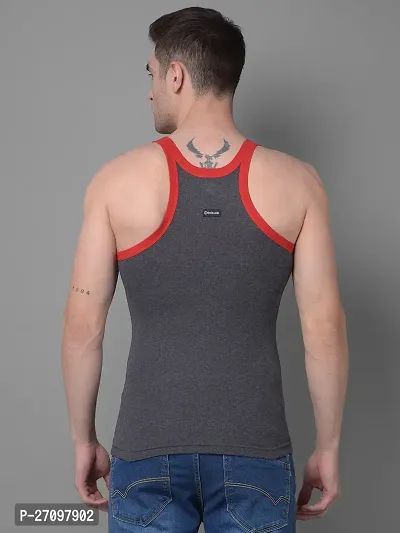 Stylish Solid Combed Cotton Racerback Styled Gym Vest Pack Of 2-thumb3