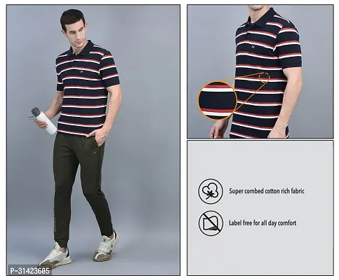 Reliable Multicoloured Cotton Striped Polos For Men-thumb5