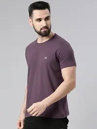 Reliable Multicoloured Cotton Solid Round Neck Tshirt For Men Pack Of 2-thumb2