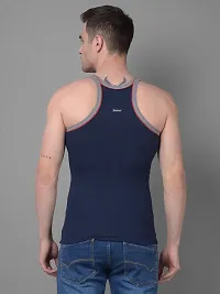 Stylish Solid Combed Cotton Racerback Styled Gym Vest Pack Of 2-thumb2