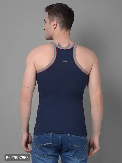 Stylish Solid Combed Cotton Racerback Styled Gym Vest Pack Of 2-thumb3