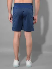 Stylish Blue Polyester Solid Sports Shorts For Men-thumb2