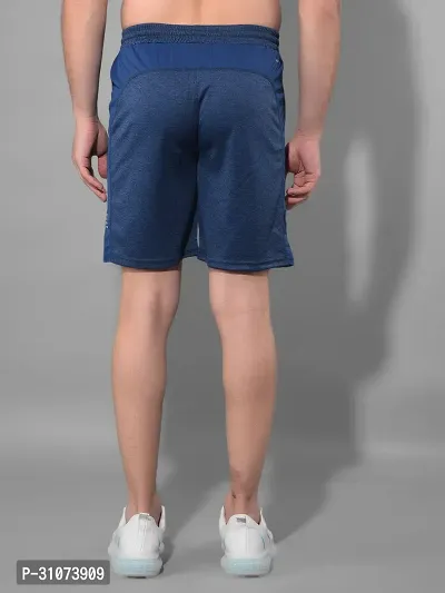 Stylish Blue Polyester Solid Sports Shorts For Men-thumb3