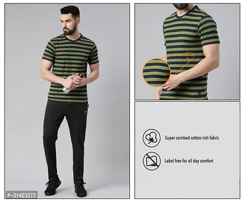 Reliable Multicoloured Cotton Striped Round Neck Tshirt For Men Pack Of 3-thumb5