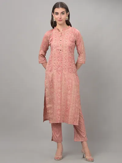 Beautiful A-Line Self Pattern Blend Kurta Bottom Set For Women