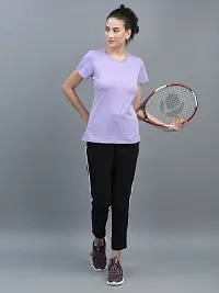 Elegant Cotton Blend Solid Round Neck T-Shirts For Women-thumb4
