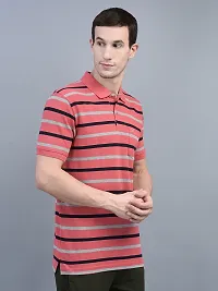 Reliable Multicoloured Cotton Striped Polos For Men-thumb2