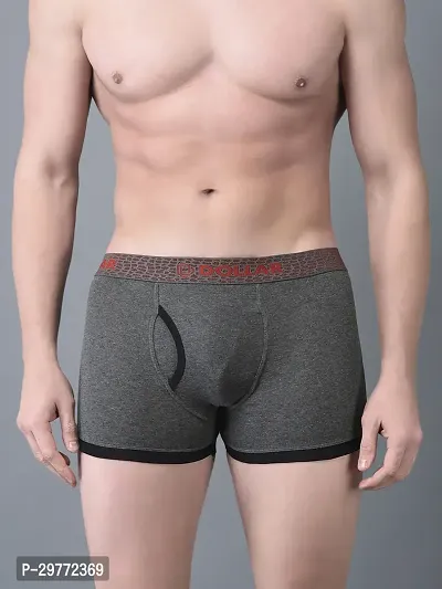 Stylish Grey Cotton Blend Solid Trunk For Men-thumb0