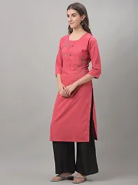 Stylish Pink Rayon Self Pattern Stitched Kurta For Women-thumb1