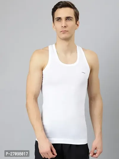 Stylish Solid Combed Cotton Shrinkless Vest-thumb0