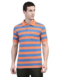 Reliable Multicoloured Cotton Striped Polos For Men Pack Of 2-thumb1