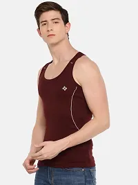 Stylish Solid Combed Cotton Racerback Styled Gym Vest Pack Of 3-thumb1