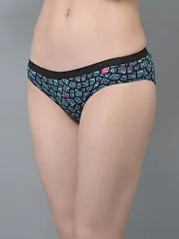 Stylish Multicoloured Cotton Printed Bikini Panty For Women Pack Of 2-thumb2