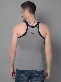 Stylish Solid Combed Cotton Racerback Styled Gym Vest Pack Of 2-thumb2