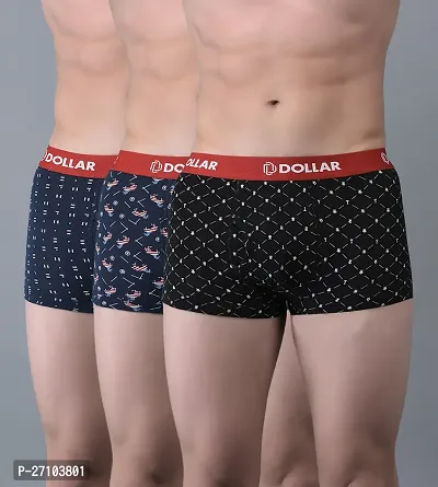 Stylish Cotton Blend Printed Trunks For Men Pack Of 3-thumb0