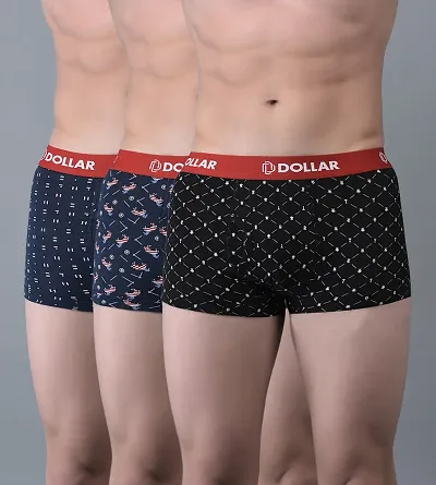 Stylish Blend Trunks For Men Pack Of 3