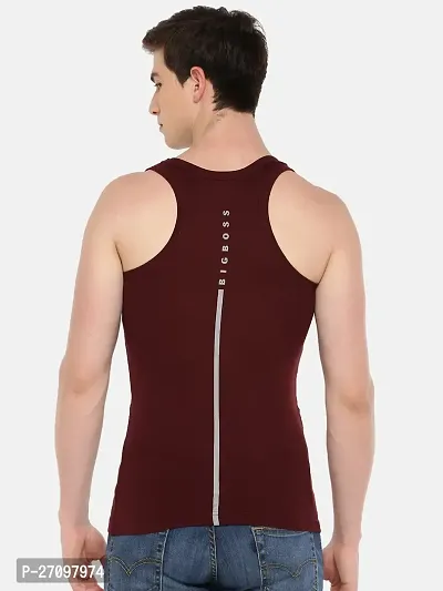 Stylish Assorted Solid Combed Cotton Racerback Styled Gym Vest-thumb3