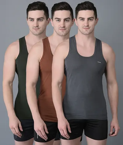 Stylish Solid Vests For Men- Pack Of 3