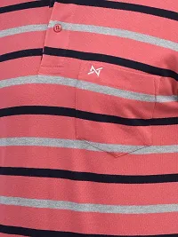 Reliable Multicoloured Cotton Striped Polos For Men-thumb3