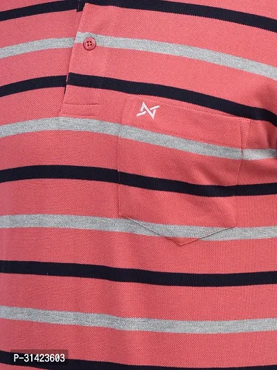 Reliable Multicoloured Cotton Striped Polos For Men-thumb4