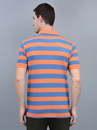 Reliable Multicoloured Cotton Striped Polos For Men-thumb1