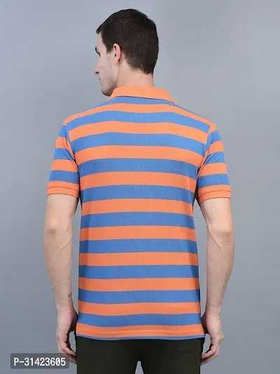 Reliable Multicoloured Cotton Striped Polos For Men-thumb2