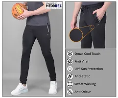 Stylish Black Polyester Solid Regular Fit Sports Track Pant For Men-thumb4