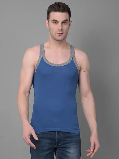 Stylish Solid Combed Racerback Styled Gym Vest