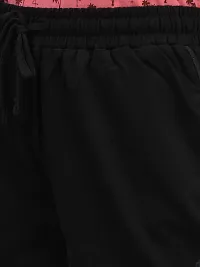 Stylish Black Cotton Blend Solid Lounge Shorts For Women-thumb4