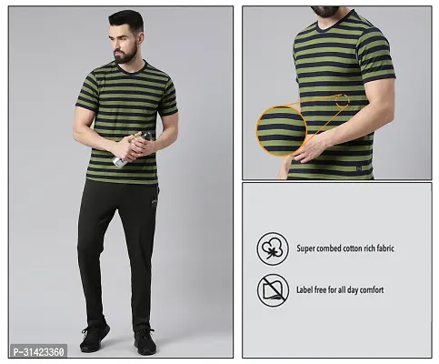 Reliable Multicoloured Cotton Striped Round Neck Tshirt For Men Pack Of 2-thumb5