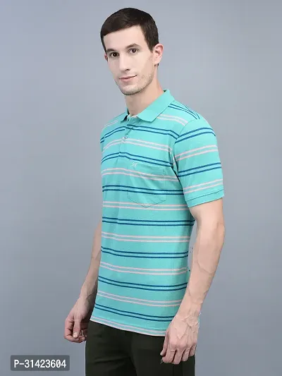 Reliable Multicoloured Cotton Striped Polos For Men-thumb3