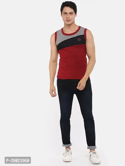 Stylish Cotton Colourblocked Vests For Men- Pack Of 3-thumb3