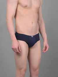 Super Combed Cotton Solid Navy Blue Briefs For Men-thumb2