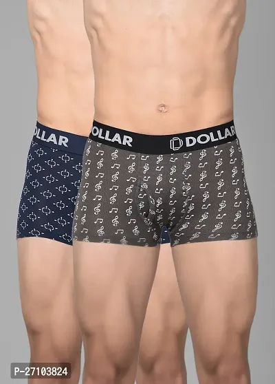 Stylish Cotton Blend Printed Trunks For Men Pack Of 2-thumb0