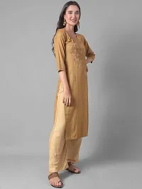 Stylish Yellow Rayon Self Pattern Stitched Kurta For Women-thumb1