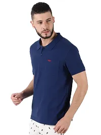 Reliable Multicoloured Cotton Solid Polos For Men Pack Of 2-thumb2