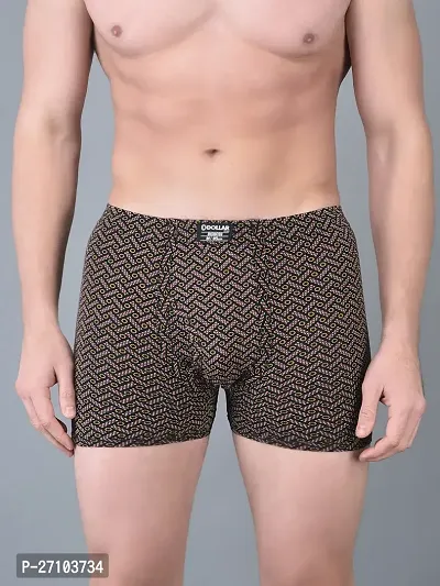 Stylish Brown Cotton Blend Printed Trunks For Men-thumb0