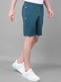 Stylish Green Polyester Solid Sports Shorts For Men-thumb1