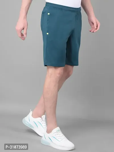 Stylish Green Polyester Solid Sports Shorts For Men-thumb2