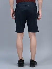 Stylish Blue Polyester Solid Sports Shorts For Men-thumb2