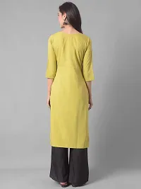 Stylish Green Rayon Self Pattern Stitched Kurta For Women-thumb2