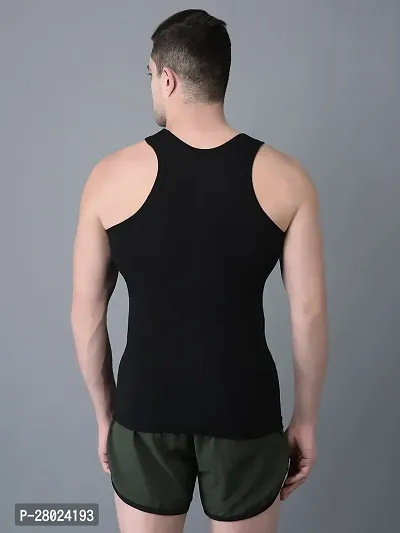 Stylish Cotton Solid Vests For Men- Pack Of 4-thumb2