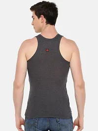 Stylish Solid Combed Cotton Racerback Styled Gym Vest Pack Of 3-thumb2