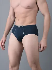 Stylish Black Cotton Blend Solid Briefs For Men-thumb1