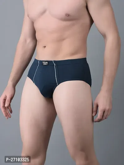 Stylish Black Cotton Blend Solid Briefs For Men-thumb2