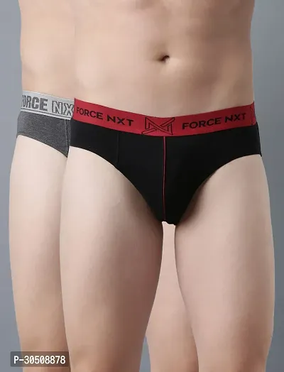 Stylish Multicoloured Modal Solid Brief For Men Pack Of 2-thumb2